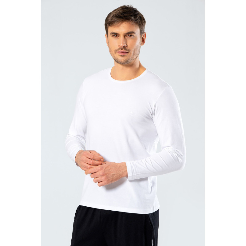 Cacharel Erkek Uzun Kollu T-Shirt 1333/Beyaz