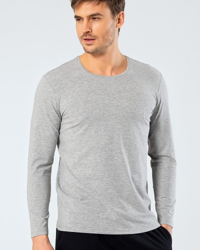 Cacharel Erkek Uzun Kollu T-Shirt 1333/Gri