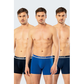 Cacharel Erkek Uzun Paçali 3'lü Boxer 1338/Lacivert-İndigo-Saks