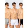 Cacharel Erkek Uzun Paçali 3'lü Boxer 1338/Beyaz-Siyah-Gri