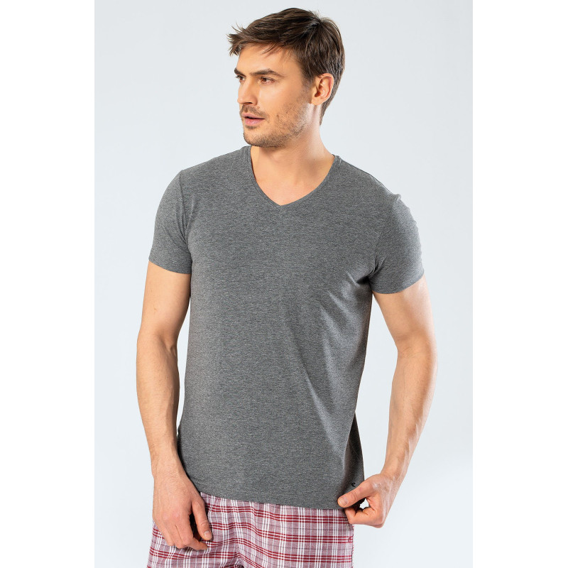 Cacharel Erkek V Yaka Likrali T-shirt 1332/Antrasit Cacharel Erkek V Yaka Likrali T-shirt 1332/Antrasit