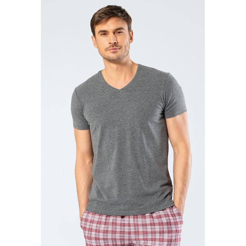 Cacharel Erkek V Yaka Likrali T-shirt 1332/Antrasit Cacharel Erkek V Yaka Likrali T-shirt 1332/Antrasit