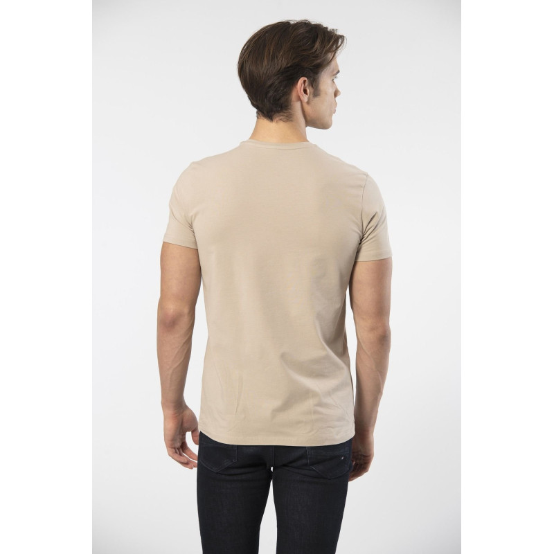 Cacharel Erkek V Yaka Likralı T-shirt 1332/bej