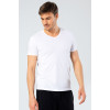 Cacharel Erkek V Yaka Likrali T-shirt 1332/Beyaz