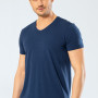 Cacharel Erkek V Yaka Likrali T-shirt 1332/İndigo