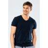 Cacharel Erkek V Yaka Likrali T-shirt 1332/Lacivert Cacharel Erkek V Yaka Likrali T-shirt 1332/Lacivert