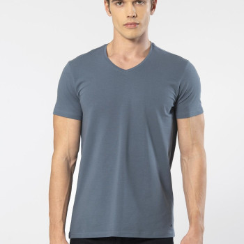 Cacharel Erkek V Yaka Likrali T-shirt 1332/MAVİ1