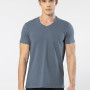 Cacharel Erkek V Yaka Likrali T-shirt 1332/MAVİ1