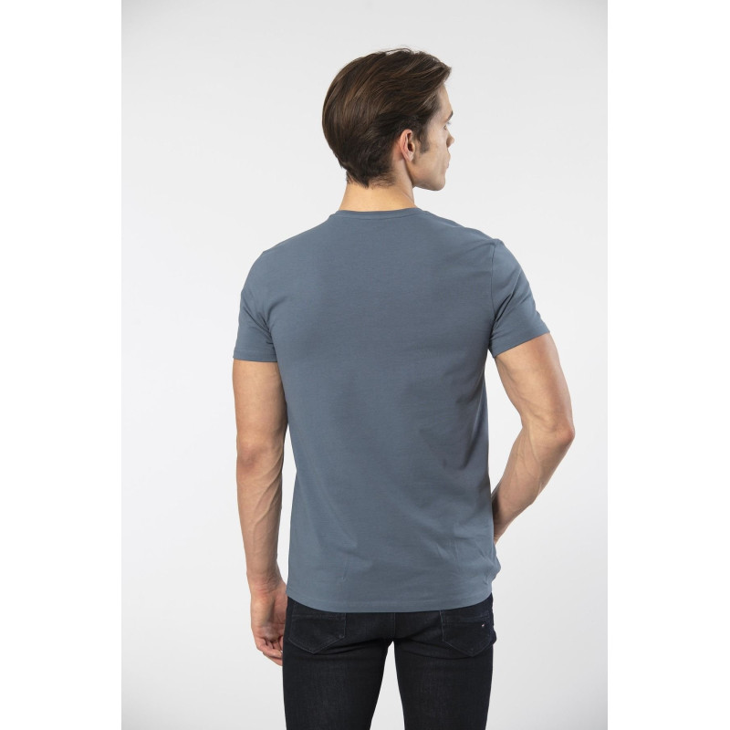 Cacharel Erkek V Yaka Likrali T-shirt 1332/MAVİ1 Cacharel Erkek V Yaka Likrali T-shirt 1332/MAVİ1