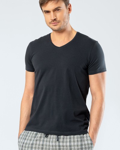 Cacharel Erkek V Yaka Likrali T-shirt 1332/Olive