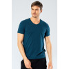 Cacharel Erkek V Yaka Likrali T-shirt 1332/Petrol