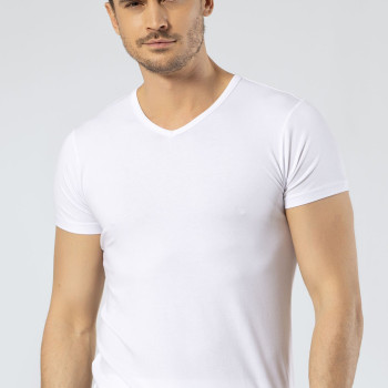 Cacharel Erkek V Yaka T-shirt 1402/Beyaz