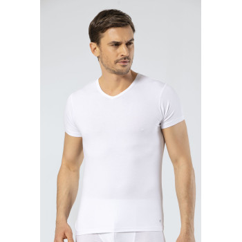 Cacharel Erkek V Yaka T-shirt 1402/Beyaz