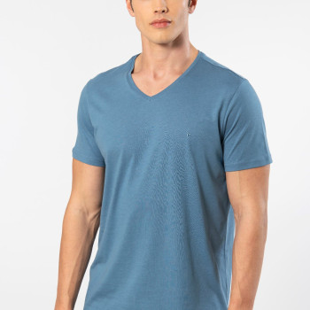 Cacharel Erkek V Yaka T-shirt 2170/İndigo