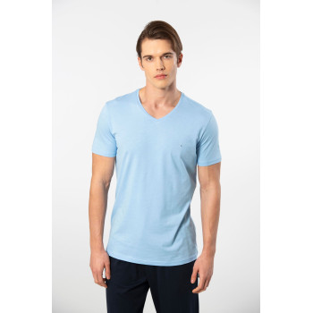 Cacharel Erkek V Yaka T-shirt 2170/Açık Mavi