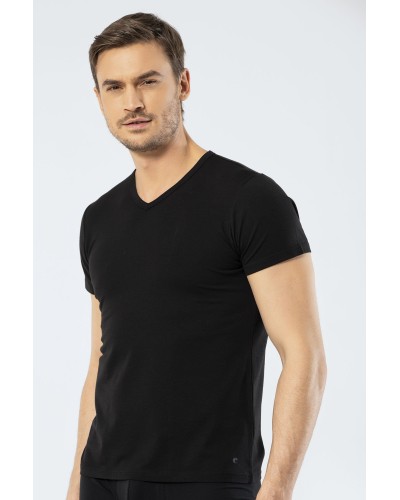 Cacharel Erkek V Yaka T-shirt 1402/Siyah
