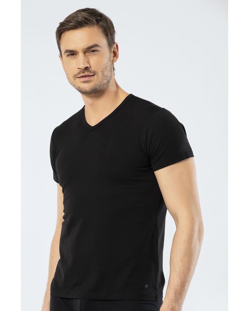 Cacharel Erkek V Yaka T-shirt 1402/Siyah Cacharel Erkek V Yaka T-shirt 1402/Siyah