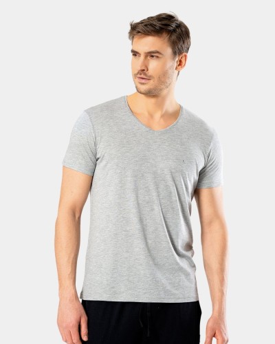 Cacharel Erkek V Yaka T-shirt 2170/Gri Cacharel Erkek V Yaka T-shirt 2170/Gri