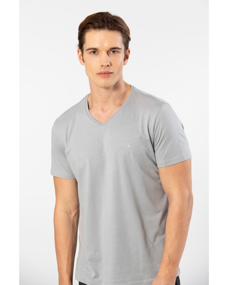 Cacharel Erkek V Yaka T-shirt 2170/Gri Cacharel Erkek V Yaka T-shirt 2170/Gri