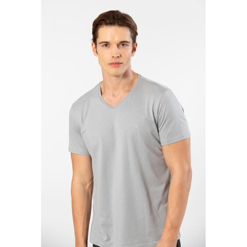 Cacharel Erkek V Yaka T-shirt 2170/Gri Cacharel Erkek V Yaka T-shirt 2170/Gri
