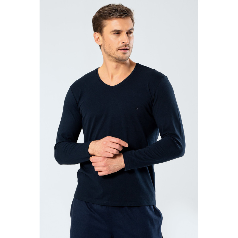 Cacharel Erkek V Yaka Uzun Kollu T-Shirt 1334/Lacivert