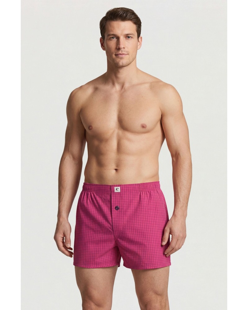 Cacharel Poplin Erkek Boxer 1113/Kareli Fuşya Cacharel Poplin Erkek Boxer 1113/Kareli Fuşya