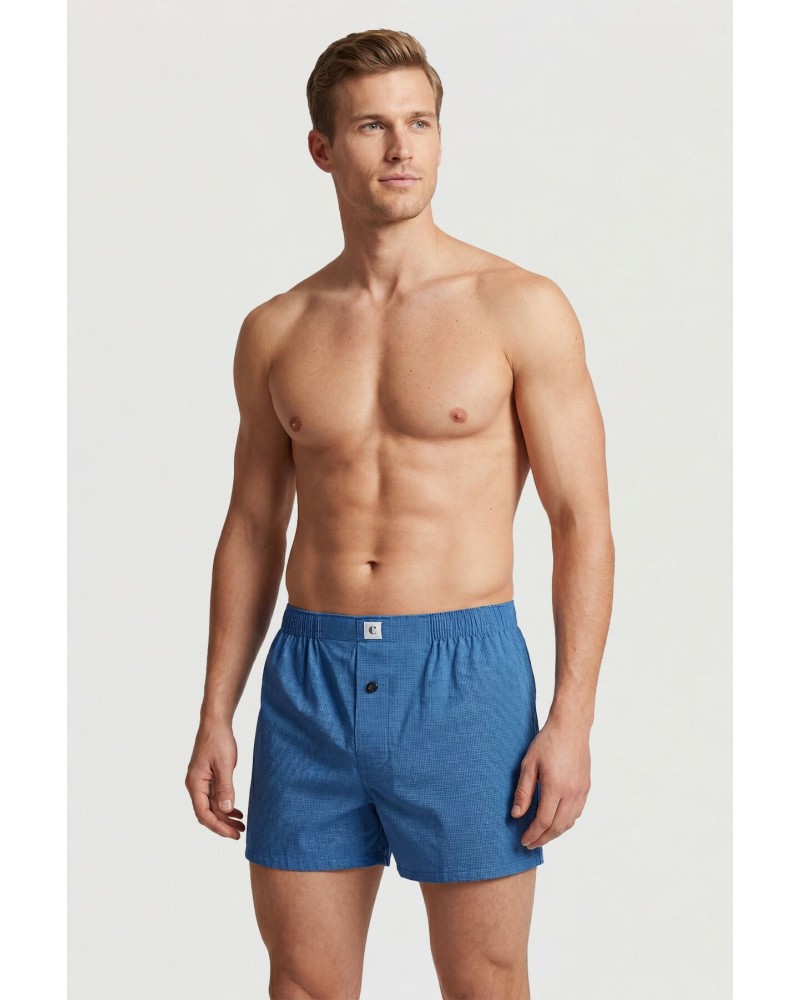 Cacharel Poplin Erkek Boxer 1113/Nokta Kare Saks Cacharel Poplin Erkek Boxer 1113/Nokta Kare Saks