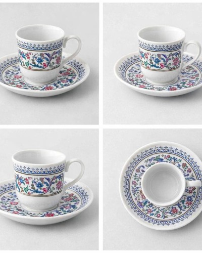 Ceyyiz Çini Kahve Fincanı 6 Parça Set Ceyyiz Çini Kahve Fincanı 6 Parça Set