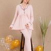 Ceyyiz Pudra  Kadın Lohusa & Hamile 3’lü Sabahlıklı Pijama Takımı