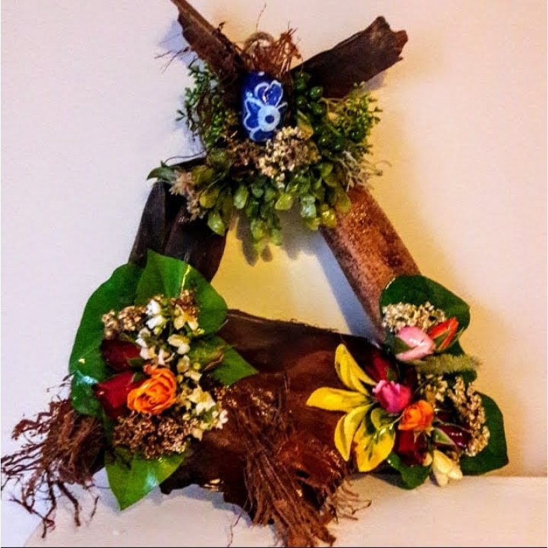 Çiçekli El Yapımı Kapı Süsü