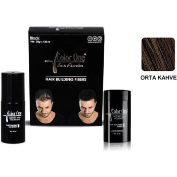 Color One Topik 25 gr + 100 ml Sprey Hediyeli Saç Tozu Kahve Color One Topik 25 gr + 100 ml Sprey Hediyeli Saç Tozu Kahve