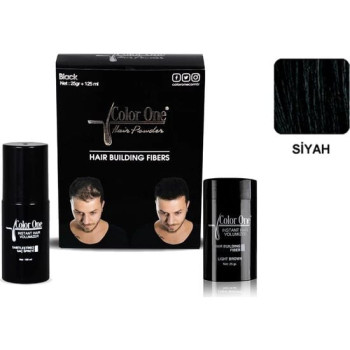 Color One Topik 25 gr + 100 ml Sprey Hediyeli Saç Tozu Siyah Color One Topik 25 gr + 100 ml Sprey Hediyeli Saç Tozu Siyah