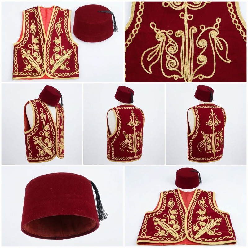 Damat Kına Gecesi Osmanlı Yelek Ve Fes Takım