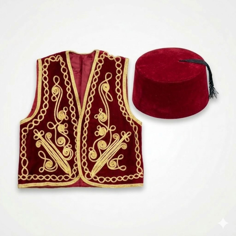 Damat Kına Gecesi Osmanlı Yelek Ve Fes Takım