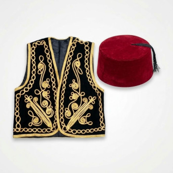 Damat Kına Gecesi Osmanlı Siyah Yelek Ve Fes Takım