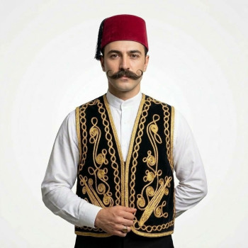 Damat Kına Gecesi Osmanlı Siyah Yelek Ve Fes Takım