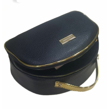 Deri Fermuarlı Makyaj Çantası