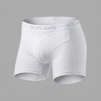 DOREANSE Beyaz Erkek Cepli Pamuk Boxer 1790