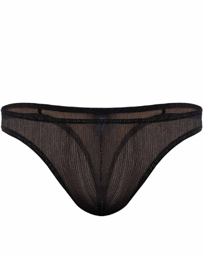 Doreanse Erkek %100 Polyamid Transparan Tanga String 1320 - Siyah