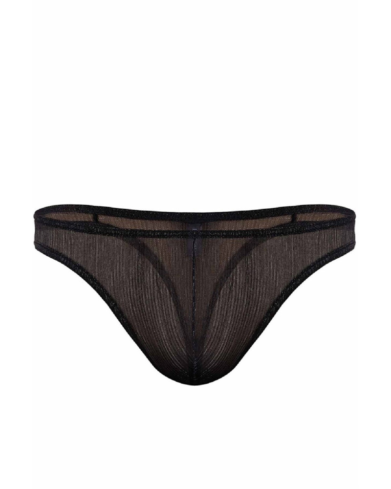Doreanse Erkek %100 Polyamid Transparan Tanga String 1320 - Siyah