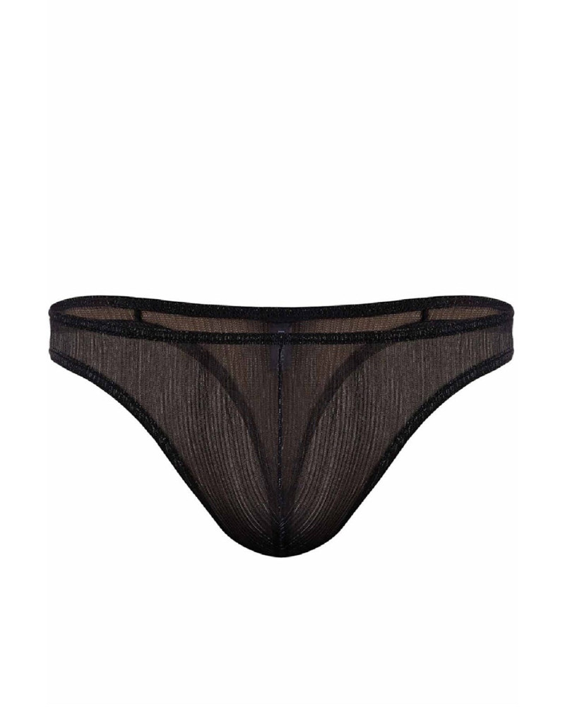 Doreanse Erkek %100 Polyamid Transparan Tanga String 1320 - Siyah