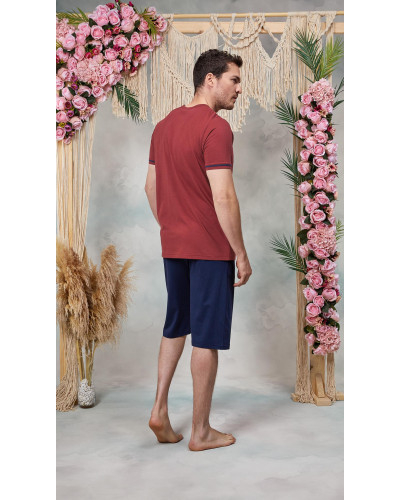 Doreanse Erkek Bordo Düğme Yaka Şort T-Shirt Pijama Takımı 25Y4565 - Standart Doreanse Erkek Bordo Düğme Yaka Şort T-Shirt Pijama Takımı 25Y4565 - Standart