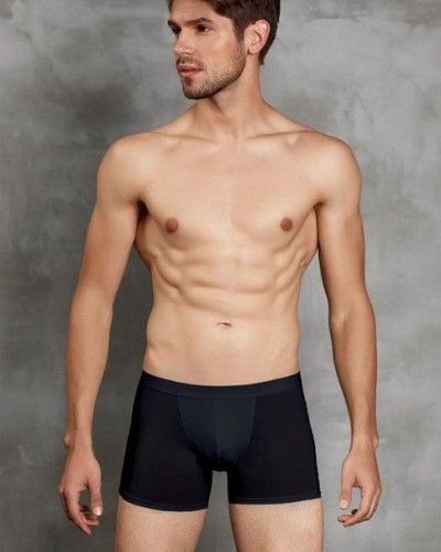 Doreanse Siyah Çok İnce Pamuk Erkek Boxer 1500