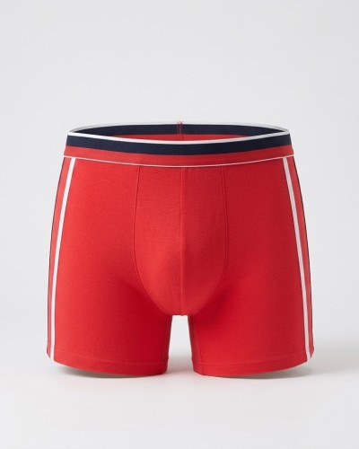 Doreanse Erkek Modal Çift Renkli Torbalı Normal Paça Boxer 1713 - Kırmızı