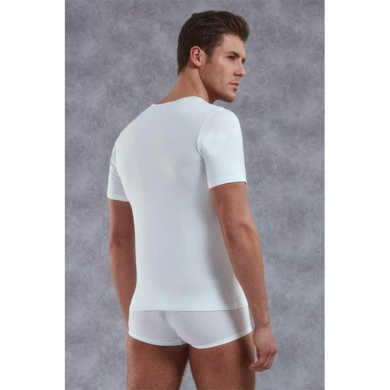 Doreanse Erkek Modal Derin V Yaka Kısa Kol T Shirt 2820