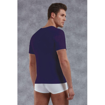 Doreanse Erkek Modal Derin V Yaka Kısa Kol T Shirt 2820 Mor