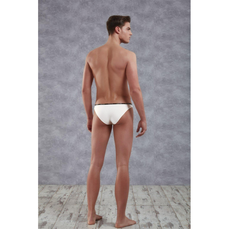 Doreanse Beyaz Erkek Polyamid İnce Bel Bantlı Külot Slip 1395