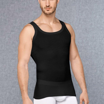 Doreanse Erkek Siyah Kaşkorse Micro Modal Kare Yaka Atlet 2045