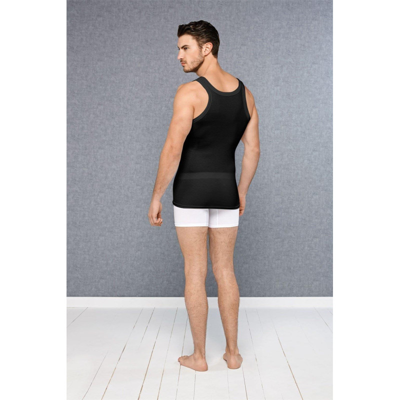 Doreanse Erkek Siyah Kaşkorse Micro Modal Kare Yaka Atlet 2045