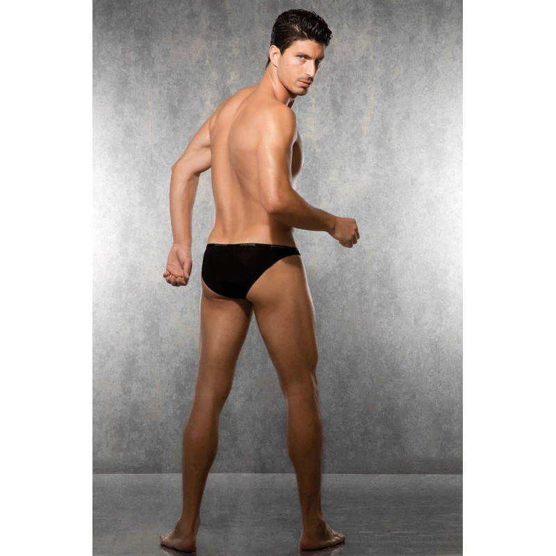 Doreanse Erkek Siyah Polyamid İnce Bel Bantlı Külot Slip 1395